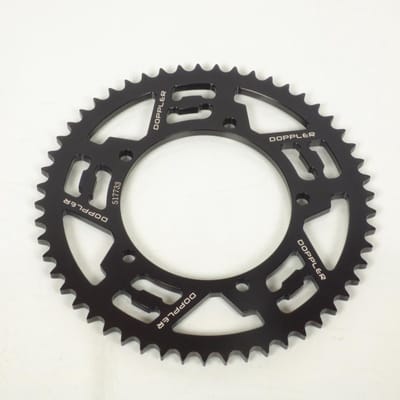 Couronne de transmission alu noir Doppler pour moto Sherco 50 SM 53 dts 428 Ø110