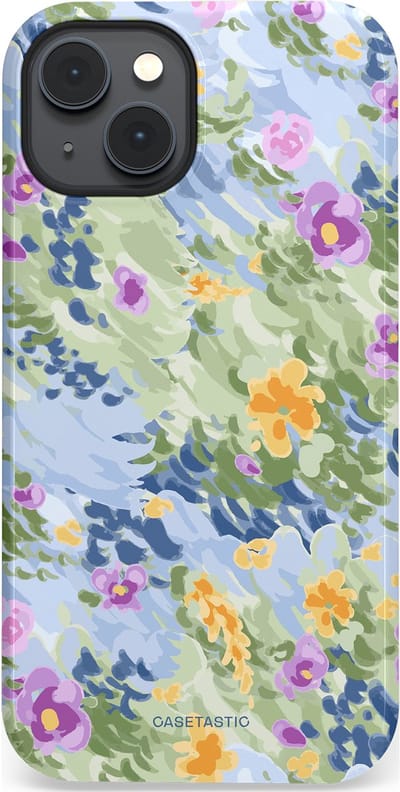 Casetastic Hoesje Geschikt voor Apple iPhone 14 Plus Magsafe - Stijlvolle Beschermende Duo-layer Case - Zonnige Bloemtuin