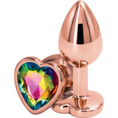 NS Novelties - Rear Assets Rose Gold Heart S - Anal Toys Buttplugs Meerkleurig