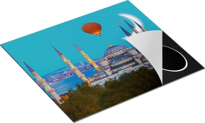 Chefcare Inductie Beschermer Sultan Ahmetmoskee in Istanbul - 60x50 cm - Afdekplaat Inductie - Kookplaat Beschermer - Inductie Mat