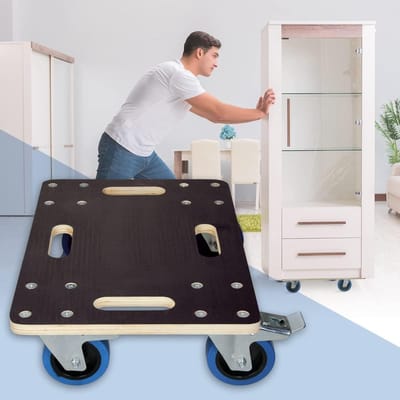 Transportwagen voor meubels en scooters - 800 kg draaglast, antislip zeefdrukplaat 35 x 50 cm