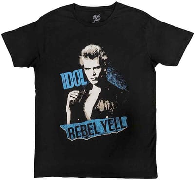 Billy Idol - Rebel Yell Blue Heren T-shirt - S - Zwart