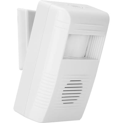 Alarme à capteur infrarouge à induction du corps humain Sonnette de porte d'accueil Détecteur de mouvement white