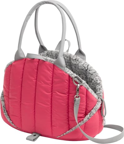 Huisdier Transporttas - Draagtas Honden - Veilig Reizen - 3-in-1 Functie - 47x29x32 cm - Framboos
