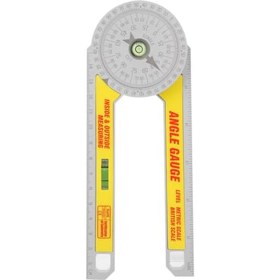 360 Graden Hoekmeter DIY Gradenboog Goniometer Binnen Buiten Meten Metrisch Britse Schaal white