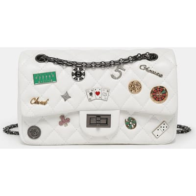 Diamanten Kettingtas Modetrend Schoudertas Badge Kleine Tas Crossbodytas white
