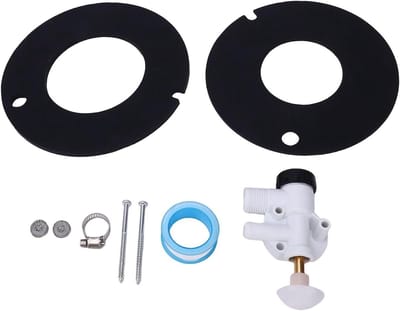 RV Waterklep Kit - Toilet Montage - Camper Toilet Onderhoud - Verbeterde Duurzaamheid - 9 Stuks - Zwart