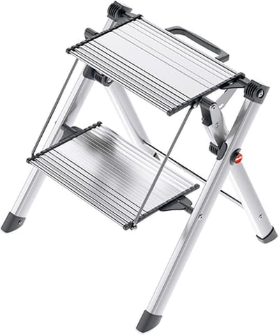 Aluminium Opvouwbare Trap met 2 Treden - Werkhoogte 440 mm