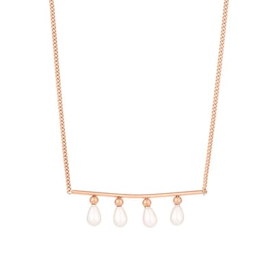 Victorious Dames Ketting - Rosé Goud - Model: Parel Mana