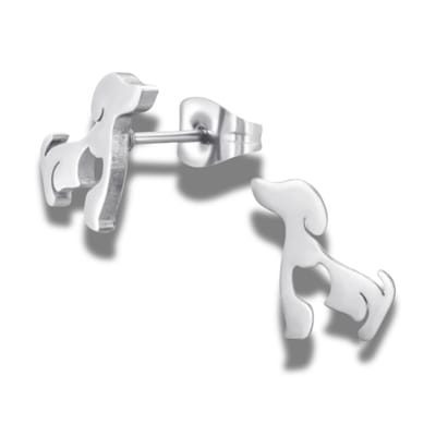 Oorstekers - oorbellen - Hond/Kat - edel staal - zilverkleurig - 11 mm - hypoallergeen