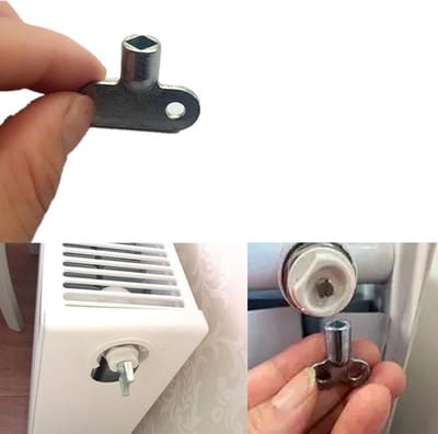 Radiator Sleutel - Ontluchtingssleutel Verwarming - Radiator Ontluchten - Voor Standaard Kleppen - 5 x 5mm - Zilver