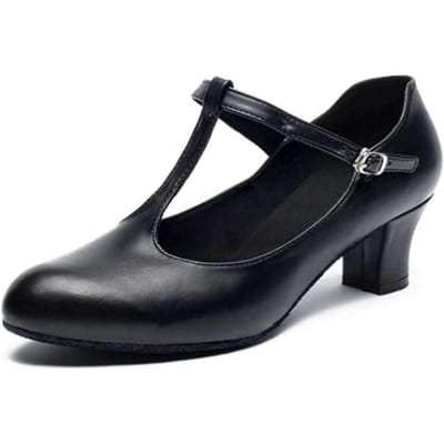 Dames Dansschoenen Volwassenen Middelhoge Hak Moderne Zachte Zool Steppenschoenen 38 black