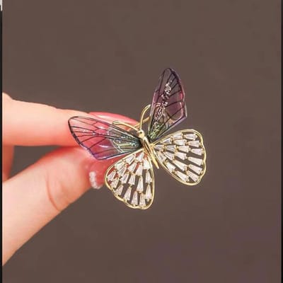 Broche Papillon Mode Broche de Haute Qualité Broche Exquise Strass Acrylique Épingle Accessoires Vêtements
