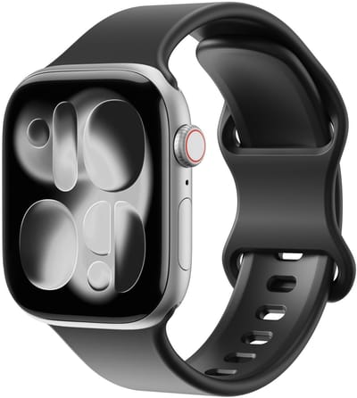 SBG Siliconen Bandje Geschikt voor Apple Watch Ultra | 49MM | Sport Horlogeband Zwart