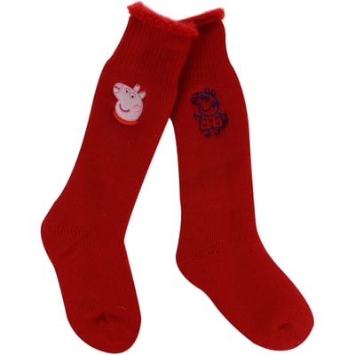 Regatta Peppa Pig Wellysock 2 Paar Lange Sokken Met Comfortabele Geborstelde Warme Voering - Kinderen - Rood