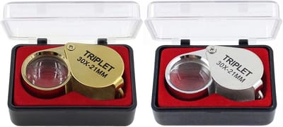 JeiibrZui Zakloep - Juweliersloep - 30X Vergroting Voor Close-Up Observatie En Nauwkeurige Inspectie -2 Stuks - Voor Horlogereparatie-Zwart