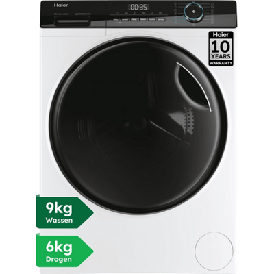 Haier HWD90-B14939-S - Was-droogcombinatie - 9+6kg - A/D - Extra stil (72 dB) - Zuinig - 15 programma’s - 10 jaar garantie op onderdelen