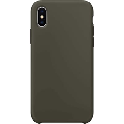 iPhone X Siliconen Back Cover - dark olive