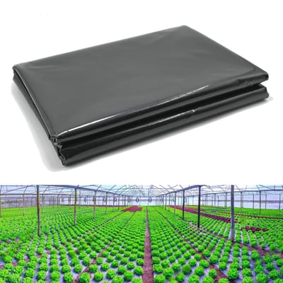 Unyqoos® Zwarte waterdichte polyethyleen folie voor tuin en bouwtoepassingen