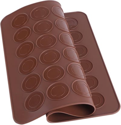 Bakmat voor macarons - Siliconen bakmat voor het maken van macarons - 30 stuks per mat - Bruin