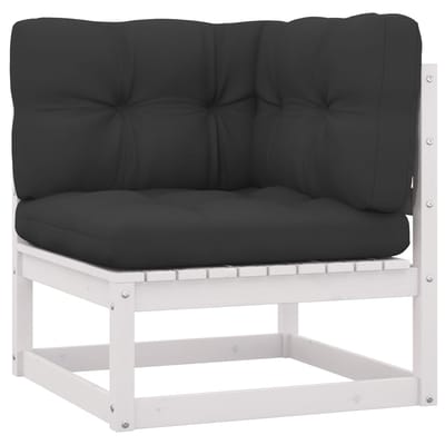 vidaXL - Tuinbank - 3-zits - met - kussens - massief - grenenhout
