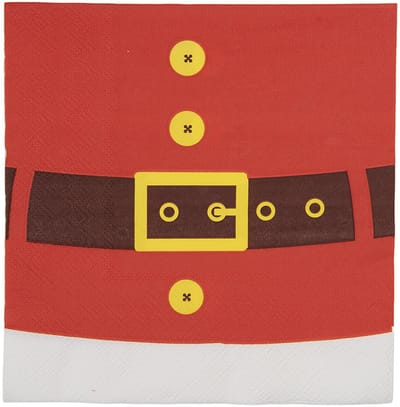Clayre & Eef Servetten Papier Set van 20 33x33 cm Rood Papier