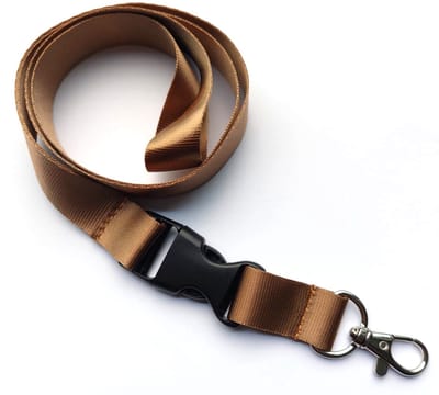 Ecorare - Keycord - Bruin - Handige kliksluiting - Zacht nylon sleutelkoord - 50 cm