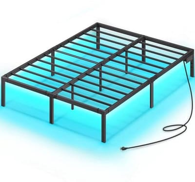 Queen Bedframe met USB-laadstation en Ledverlichting