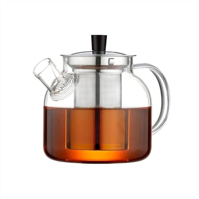 theepot met verwijderbare infuser, Ehugos 800 ml fornuisveilige kleine theepot, bloeiende en losse blad handgemaakte ketel voor vrouwen en volwassenen met roestvrijstalen infuser