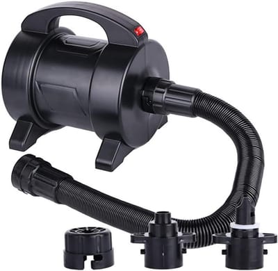 Elektrische Pomp - Luchtpomp Inflator - Snel Opblazen - 1600W Krachtig Vermogen - Met 2 Mondstukken - Zwart