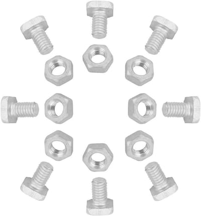 50 Stuks Aluminium Moeren en 50 Stuks Bouten voor Kassen - M6 x 12mm, Duurzaam en Corrosiebestendig Gereedschapset
