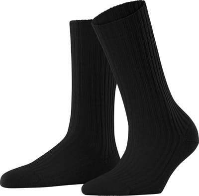 FALKE Cosy Wool Boot eenkleurig wol sokken dames zwart - maat 35-38