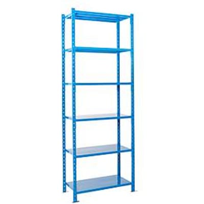 Legbordstelling-basissectie, m. 6 legborden van plaatstaal, B 1010 x D 500 x H 3000 mm