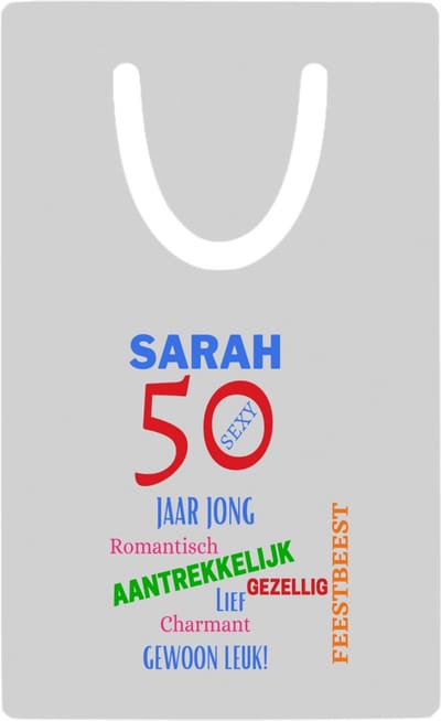 Hacebo® - sarah 50 jaar jong metalen boekenlegger - 49+1 - mensen die 50 zijn geworden - 50 jaar Sarah en Abraham cadeau - Jubileum man en vrouw - Verjaardags - Grappige tekst - Jarig - Verjaardag Bladwijzer boekenleggers - 7.6 cm x 5cm