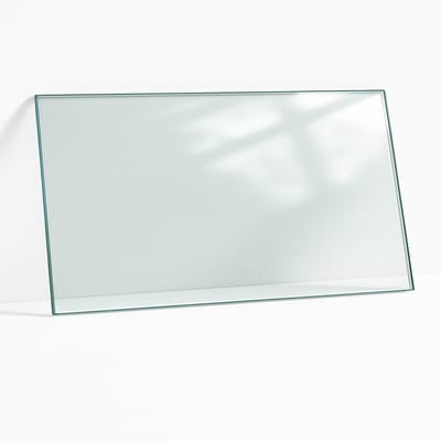Wallfluent - Tafelblad Glas - 100x50 cm - Glazen Plaat Transparant - Rechthoekig Tafelblad Glas - Glazen Tafelblad - Transparant Glazen Tafelblad Geschikt voor de Keukentafel - Gehard Glas - Glazen Plaat