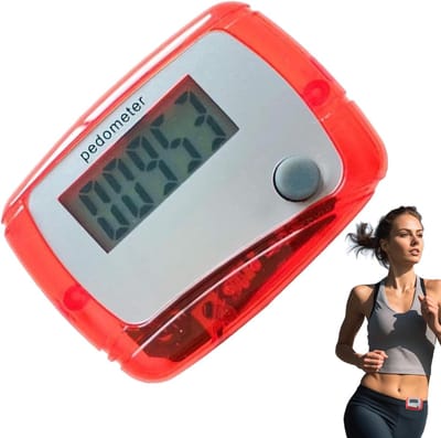 Digitale Stappenteller - Wandelmeter Activiteit - Dagelijkse Beweging - Real-Time Tracking - Compact Formaat - Rood