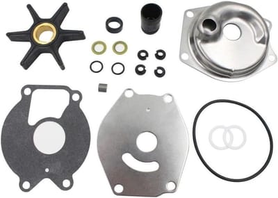 Waterpomp Reparatiekit - Buitenboordmotor Kit - Motoronderhoud Boot - Roestvrij Staal SS316 - 9.9-25 pk - Zwart