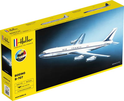 Heller Modelbouwpakket Militaire voertuigen - 56452 B-707 Air France Plane - Starter Kit Plastic - 1:72 - Modelbouw