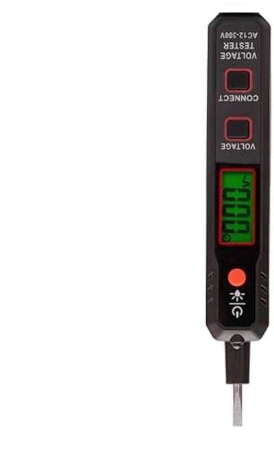 Digitale Spanningszoeker met Schroevendraaier - 12-300V - AC, Continuïteit en Batterij Polariteit - Inclusief Zaklamp