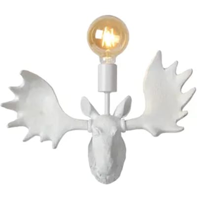 Lucide Wandlamp Extravaganza Moose - Wit - E27 - Pvc - 43x15x27cm