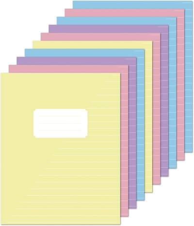 Schrift Kangaro A5 lijn 80 pagina's 60gr pastel assorti 10 stuks