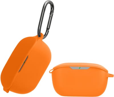 kwmobile Hoes geschikt voor JBL WAVE BUDS - Siliconen cover voor oordopjes in oranje
