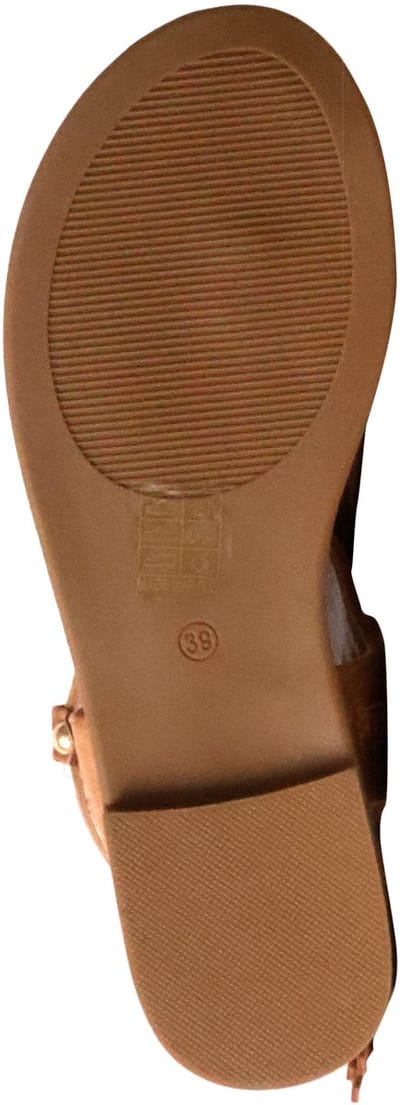 Platte sandalen met rits van R and Be