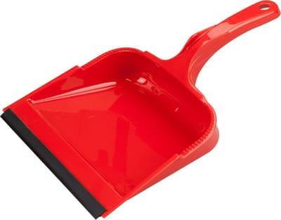 Buemag Vuilblik - met lip - kunststof - 35 x 23 cm - rood - stofblik