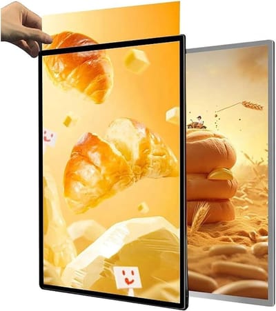 LED Lichtbak - Poster Display - Reclame Presentatie - Ultradun Profiel - 40x60 cm - Zwart