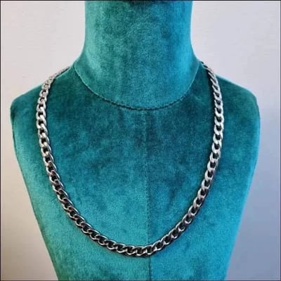 Aramat Jewels | Halskettingen | RVS Gourmet Ketting Zilverkleur - Sterke Schakelketting | 10mm / 60cm |60cm | | Staal | Volwassenen | Verkleurd niet