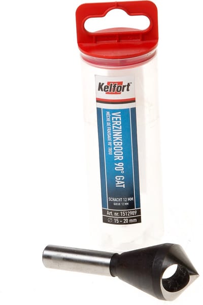 Kelfort Verzinkboor HSS schuin gat vreesdiameter 15-20 x schachtdiameter 12mm