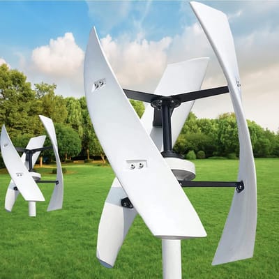 Verticale Windturbine - Energie Generator - Huishoudelijk Gebruik - Stille Werking - 53cm Rotor