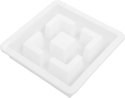 Betonmal Tuintegels - Steenmal Herbruikbaar - Tuinpad Aanleggen - Uniek Patroon Ontwerp - 35 x 34.8 x 7 cm - Wit