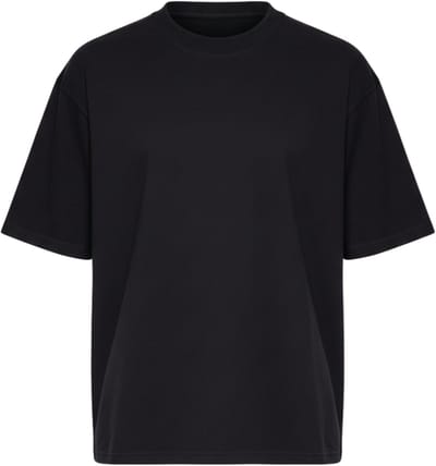 OMBRE T-shirt - Loose Fit - Katoen - Korte Mouw Zwart S